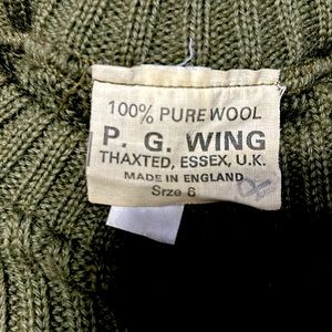 Genuine Vintage British Army 100% Wool Commando Sweater Olive Green Size 6
